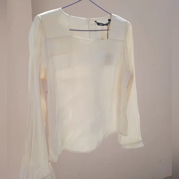 Zara Satin organza square neck top - Picture 12 of 12